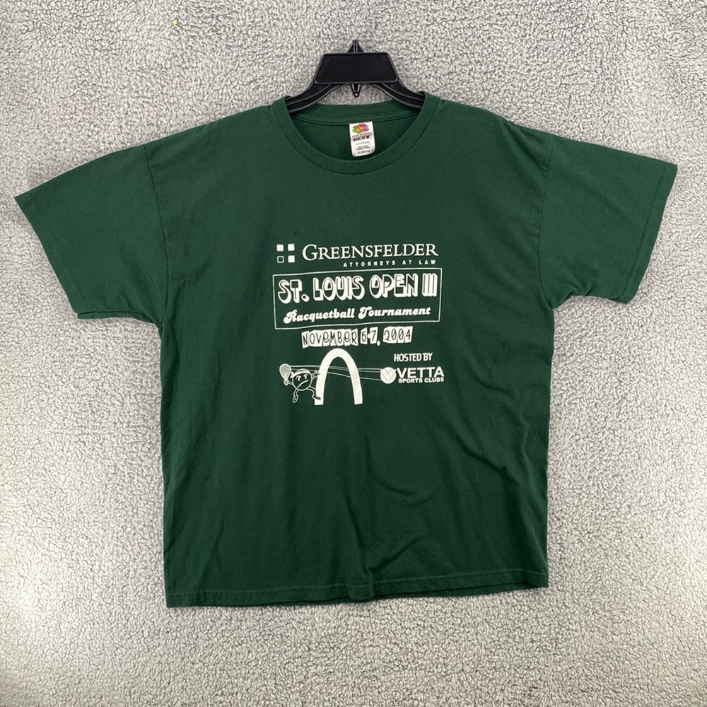 Vintage‎ Fruit of the Loom 2004 St. Louis Open Raquet Ball T-shirt Men's Sz XL